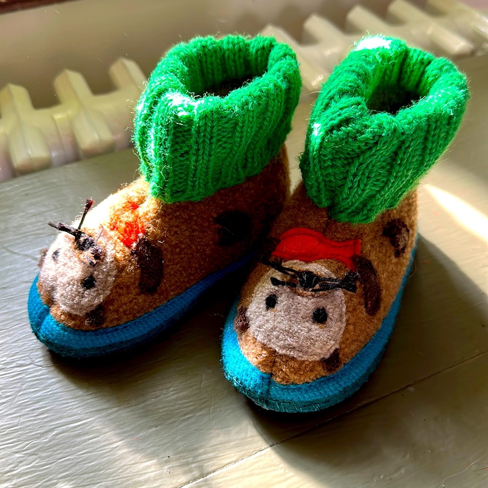 Garnet Hill Kids Wool Slippers Toddler Size 4